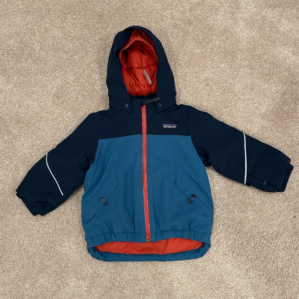 Patagonia Navy and Red Winter Jacket 2T Hood